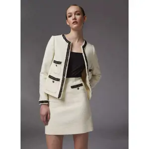 LK Bennett Charlie Tweed Trim Jacket